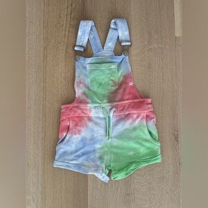 PlaySix Tie Dyed Overalls Romper Girls Size 5 Years
